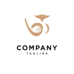 Golf Owl Bird Simple Logo Combination Vector