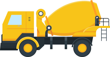 Naklejka premium Industrial Concrete Mixer Truck
