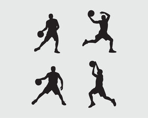 Fototapeta premium Basketball Players Vector Illustration