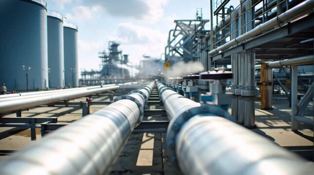 Oil Refinery Pipeline and Fuel Storage Infrastructure