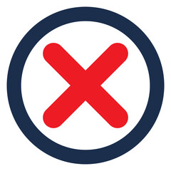 Obraz premium No Check Mark Box Icon