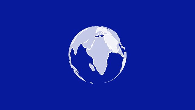 White world globe map isolated on dark blue gradient background 3D render minimal design concept global business travel communication