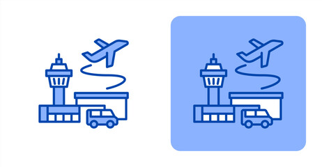 Obraz premium Airport icon, with contrast background.
