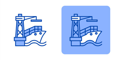 Fototapeta premium Port icon, with contrast background.