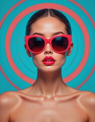 High Fashion Pop Art Portrait with Bold Colors and Retro Vibes 2

