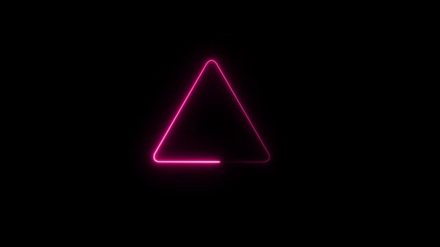 a Network Security Alert sign featuring a red exclamation mark inside a triangle, illuminated by a futuristic neon-blue border against a dark background, signifying a computer error or alert.