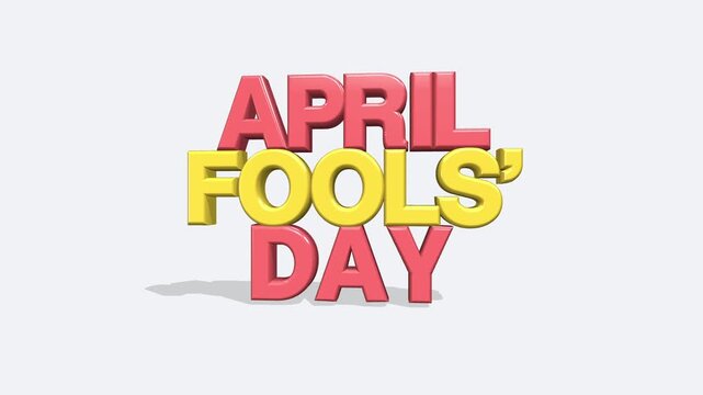 Colorful April Fools&rsquo; Day Text Animation with Fun Playful Motion