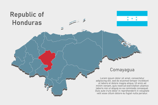 Vector map of Honduras - Comayagua Department