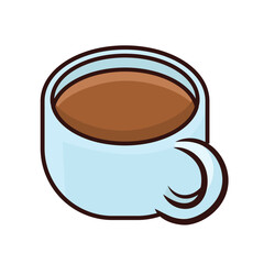 Coffee cup cartoon vector icon illustration