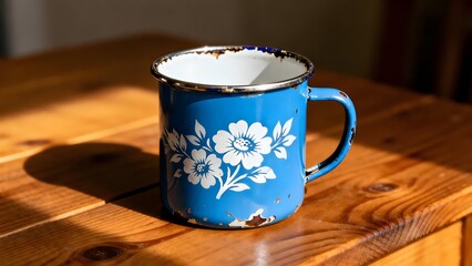 VintageBlueEnamelMug