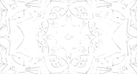Fototapeta premium Minimalist Geometric Star Mandala Coloring Page with Bold Symmetrical Outlines