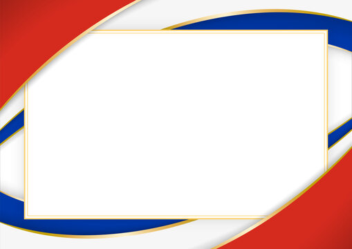 horizontal frame and border with Paraguayan flag