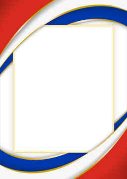 vertical frame and border with Paraguayan flag