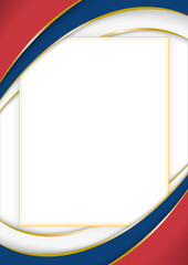 vertical frame and border with Serbian flag