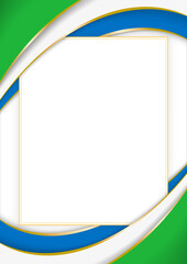 vertical frame and border with Sierra Leonean flag