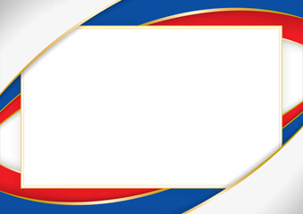 horizontal frame and border with Slovak flag