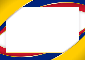 horizontal frame and border with Venezuelan flag