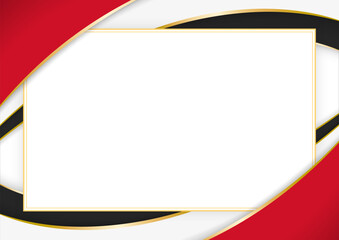 horizontal frame and border with Yemeni flag