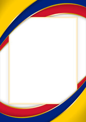 vertical frame and border with Venezuelan flag