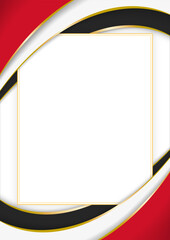 vertical frame and border with Yemeni flag