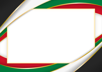 horizontal frame and border with Palestinian flag