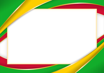 horizontal frame and border with Sao Tomean flag