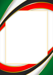vertical frame and border with Emirati flag