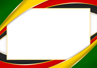 horizontal frame and border with Zimbabwean flag
