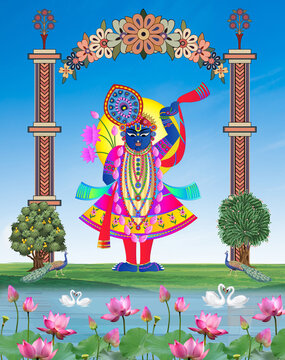 Shreenathji with nice landscape