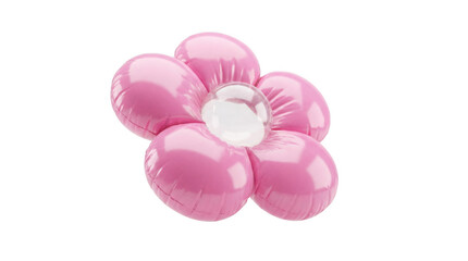 Fototapeta premium Pink Balloon Flower with Shiny Texture in Soft Lighting for Party Decoration