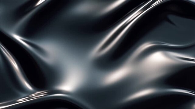 Shiny Metallic Surface with Reflective Curves and Abstract Design vector illustration