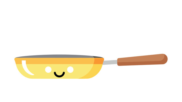 Smiling Yellow Frying Pan Handle.