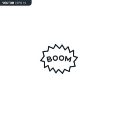 Bomb, linear style sign for mobile concept and web design