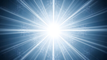 Radiant sunlight bursting through the sky