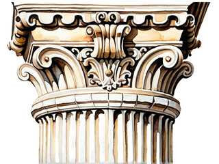 Naklejka premium A close-up shot of a clock tower column with intricate details