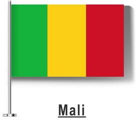 Obraz premium National flags of all countries in Africa.