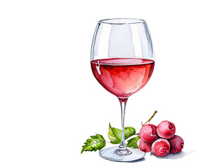 Obraz premium A glass of red wine with a few grapes on the table