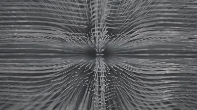 Abstract close-up of fine, parallel lines creating a mesmerizing, symmetrical pattern