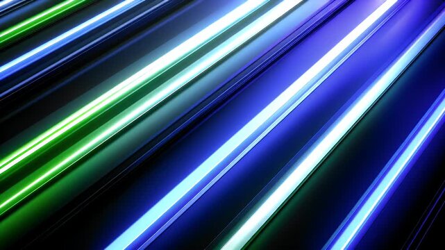 Neon Light Trails on Black Background looping animation.