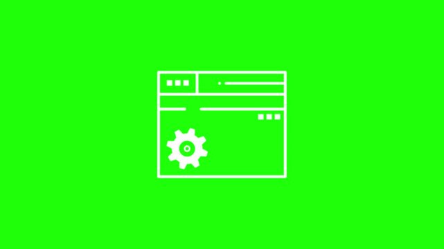 Settings Interface Animation on Green Screen Background UI Control Panel Motion Graphic