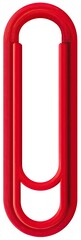 Red paper clip on white