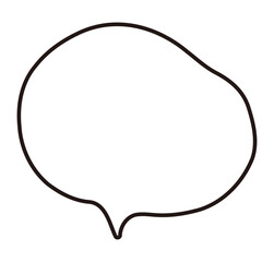 シンプルな吹き出しのベクターイラスト。単品、フレーム、枠、ふきだし