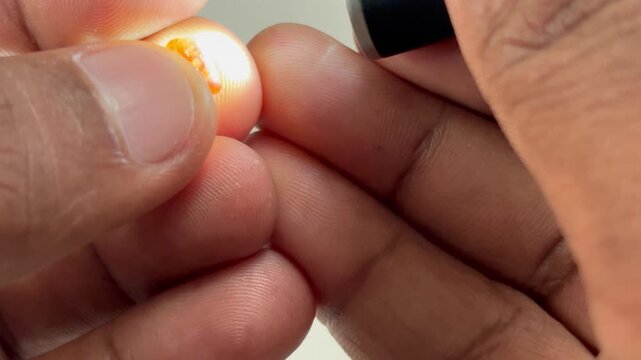 Gemstone inspection using gem torch for quality and authenticity checking