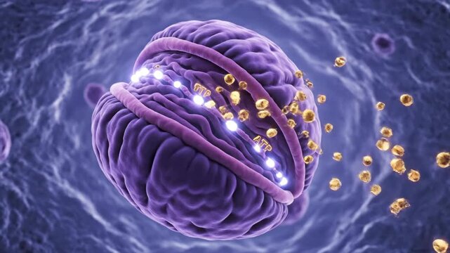 3D Visualization of Mitochondria ATP Synthesis and Cellular Respiration