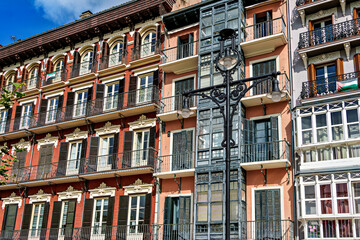 Castle Square, Plaza del castillo in the spanish city Pamplona, Navarre, Spain.
