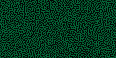 Naklejka premium Turing reaction diffusion monochrome seamless pattern with chaotic motion . Natural seamless line pattern. Reaction-diffusion or truing pattern formation. abstract truing organic 
