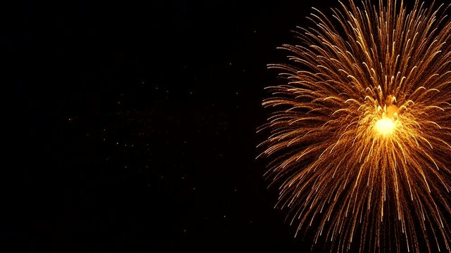 Captivating fireworks burst into vibrant colors against the night sky, creating a dazzling display of celebration and jo