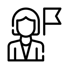 tour guide line icon