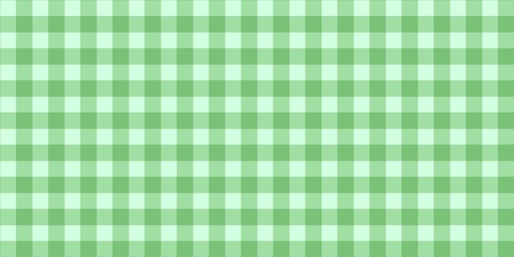 Seamless green gingham pattern background. Classic checkered plaid texture for picnic blankets, tablecloths, wrapping paper, and spring fabric design.
