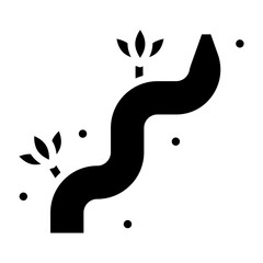 Fototapeta premium Dirt Trail Vector Icon